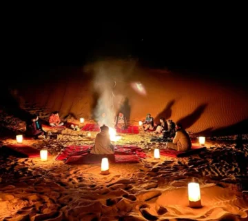 Bedouin-campfire-dinner-during-desert-safari