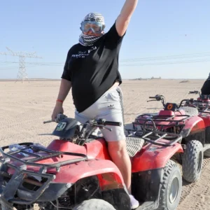Guests exploring the beautiful Orange Bay Island, Hurghada, during a luxury cruise.