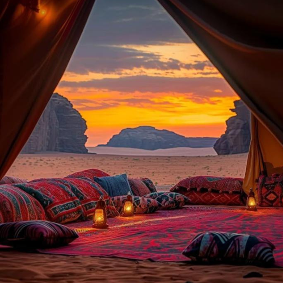 White desert camping egypt