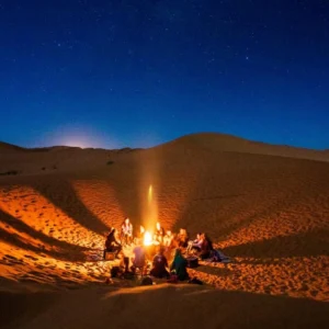 The unique rock formations in Egypt’s White Desert during a safari tour