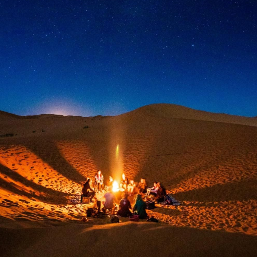 The unique rock formations in Egypt’s White Desert during a safari tour