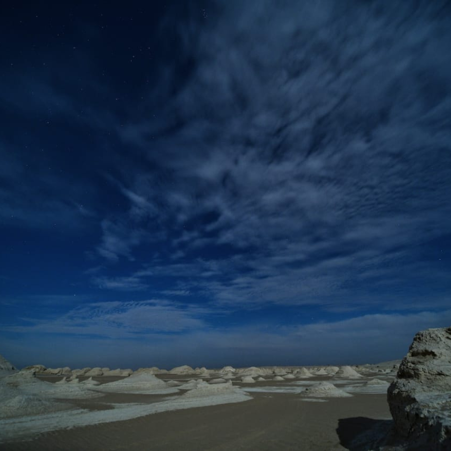 Panoramic White Desert landscape in Egypt
