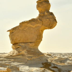 Iconic chicken and mushroom rock in White Desert