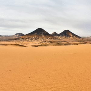 Photographers capturing Black Desert volcanic mountains